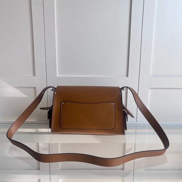 Coach CT721 Leather Soft Tabby Shoulder Bag Crossbody Brown New - Picture 3 of 7